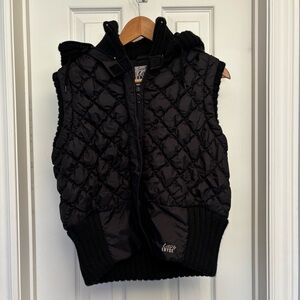 Lady Enyce Black Quilted Vest - S